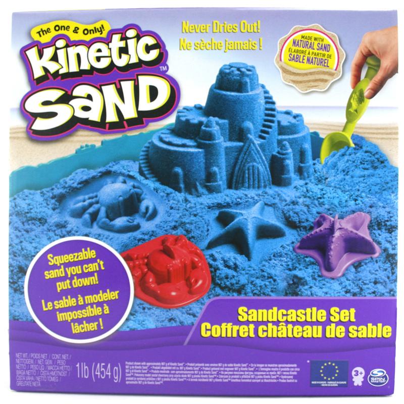 Kinetic Sand SABLE MAGIQUE - - COFFRET CHÂTEAU-BAC À SABLE 454 G +