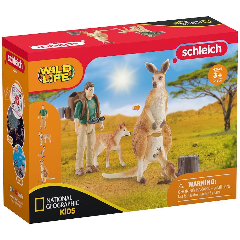 Schleich Wild Life Outback Adventures Figure Set with Kangaroo and Dingo 42623