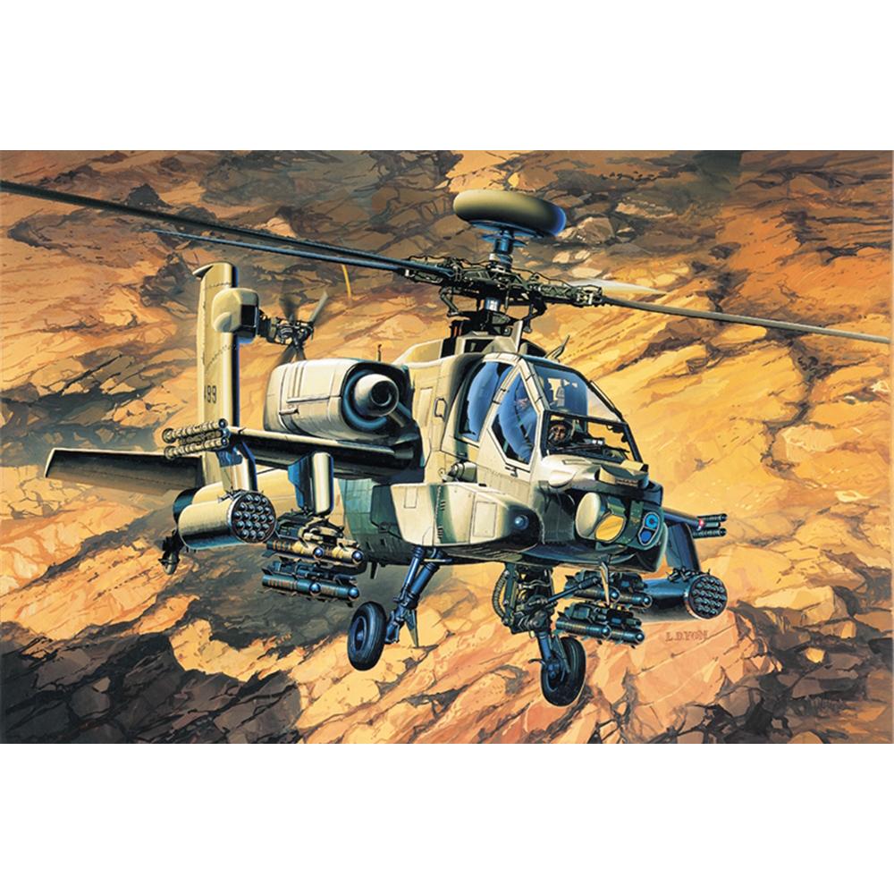 View 4 Academy AH-64A [MSIP] Helicopter Model Kit Scale 1/48 12262