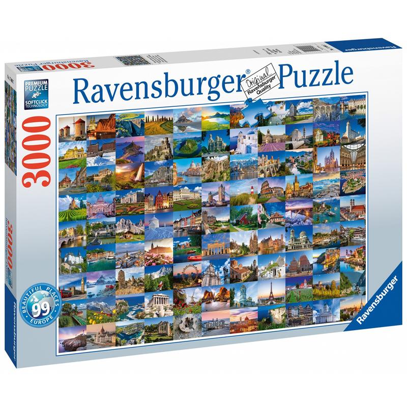 Ravensburger 99 Beautiful Places of Europe 3000 Pieces Jigsaw Puzzle 17080