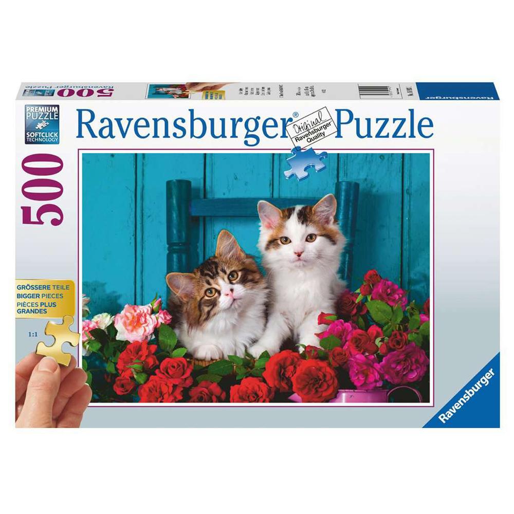 Ravensburger Kittens & Roses 500 Piece Jigsaw Puzzle 16993