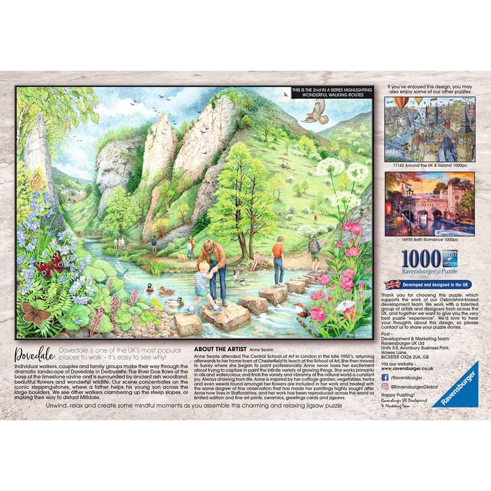 View 3 Ravensburger Walking World No.2 Dovedale 1000 Piece Jigsaw Puzzle 16979