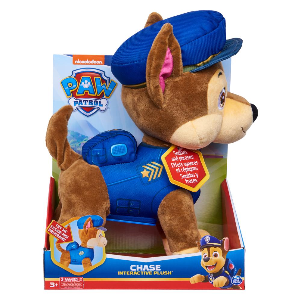PAW Patrol Chase Plush Talking Interactive Soft Toy 30cm Tall for Ages 3+ 6063790