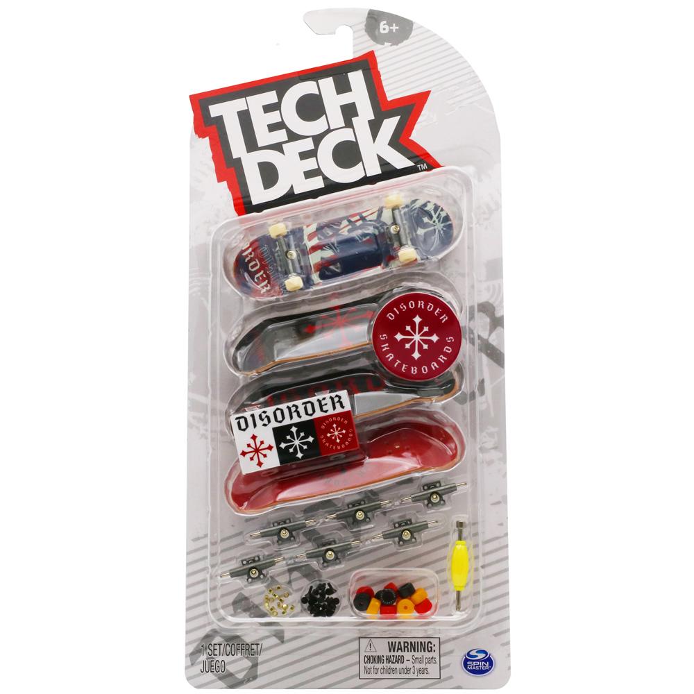 Tech Deck Disorder 96mm Fingerboard 4 Pack Assembly Set for Ages 6+ 20136715