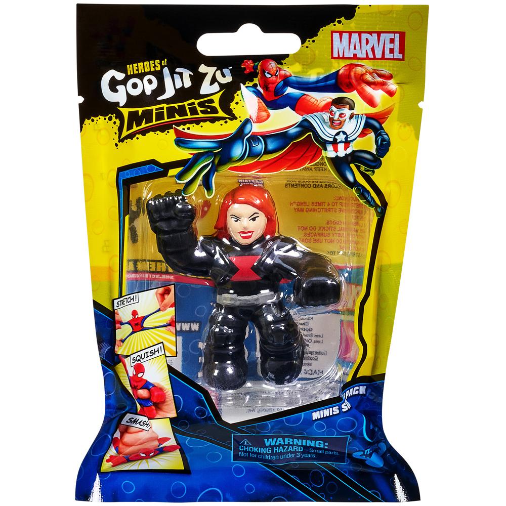 Heroes of Goo Jit Zu Marvel Minis Single Figure Pack Black Widow for Ages 4+ 41380-WIDOW