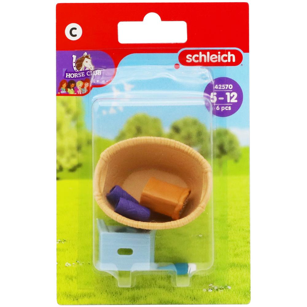 Schleich Horse Club Animal Care Accessories 6 Piece Toy Set for Ages 5-12 42570