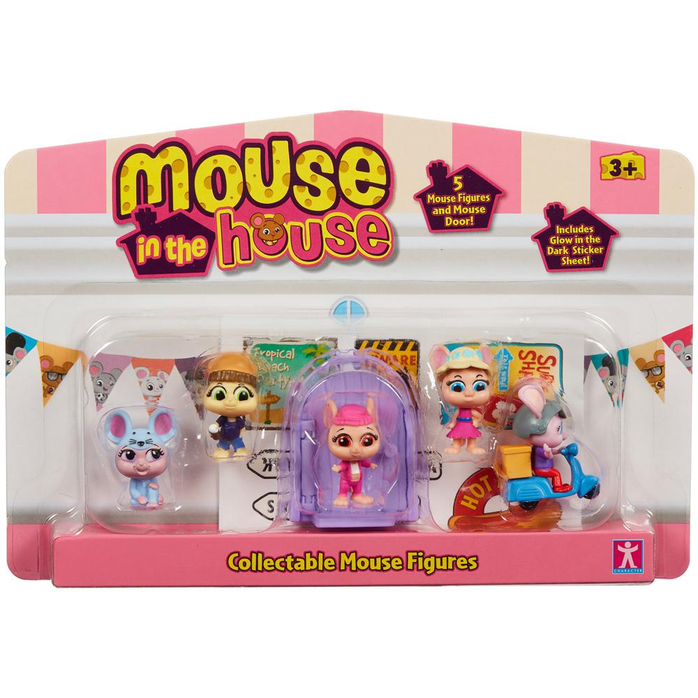 Mouse in the House Collectable 5 Figure Pack Pink Hat Millie Set for Ages 3+ 07706-PINK