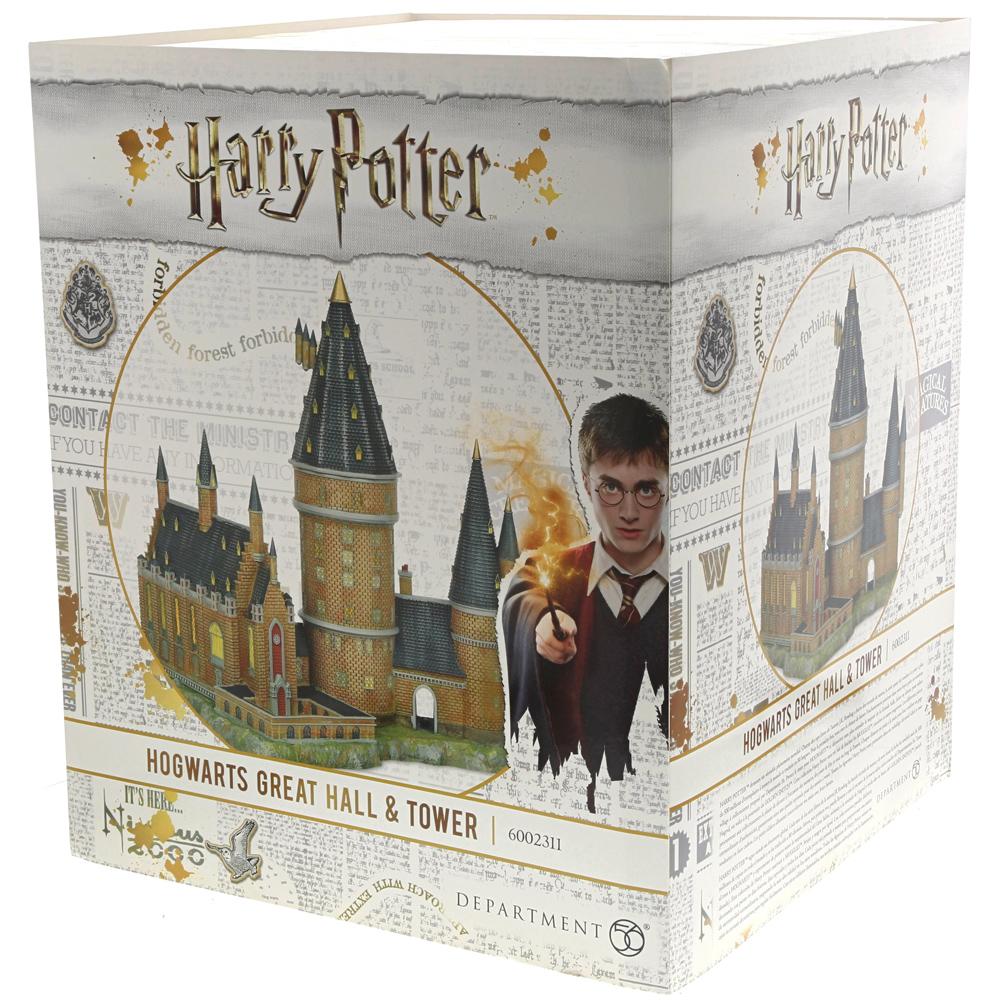 View 2 Department 56 Harry Potter Hogwarts Great Hall & Tower Resin Building A29970