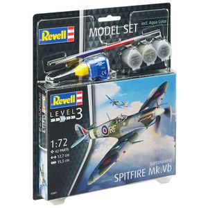 View 3 Revell Supermarine Spitfire Mk.Vb MODEL SET Kit Scale 1:72 63897