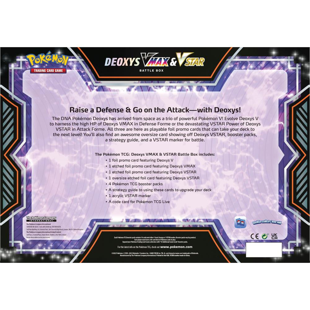 Pokémon Trading Card Game DEOXYS VMAX and VSTAR Battle Box with 4