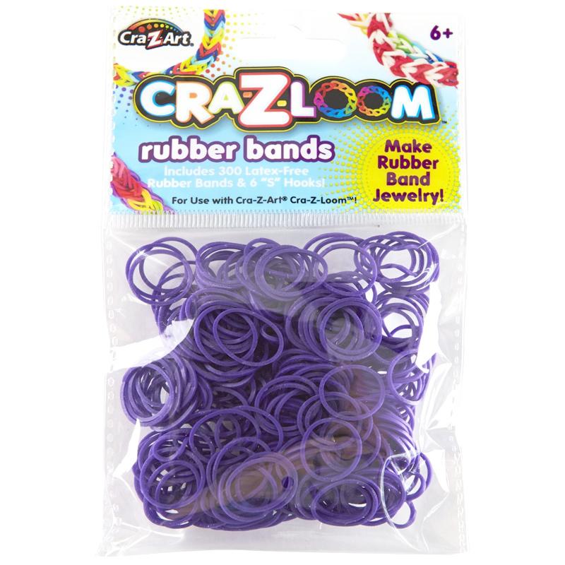 Cra-Z-Loom Fashion Colour Band PURPLE (300 Pack) CO19101PURPLE
