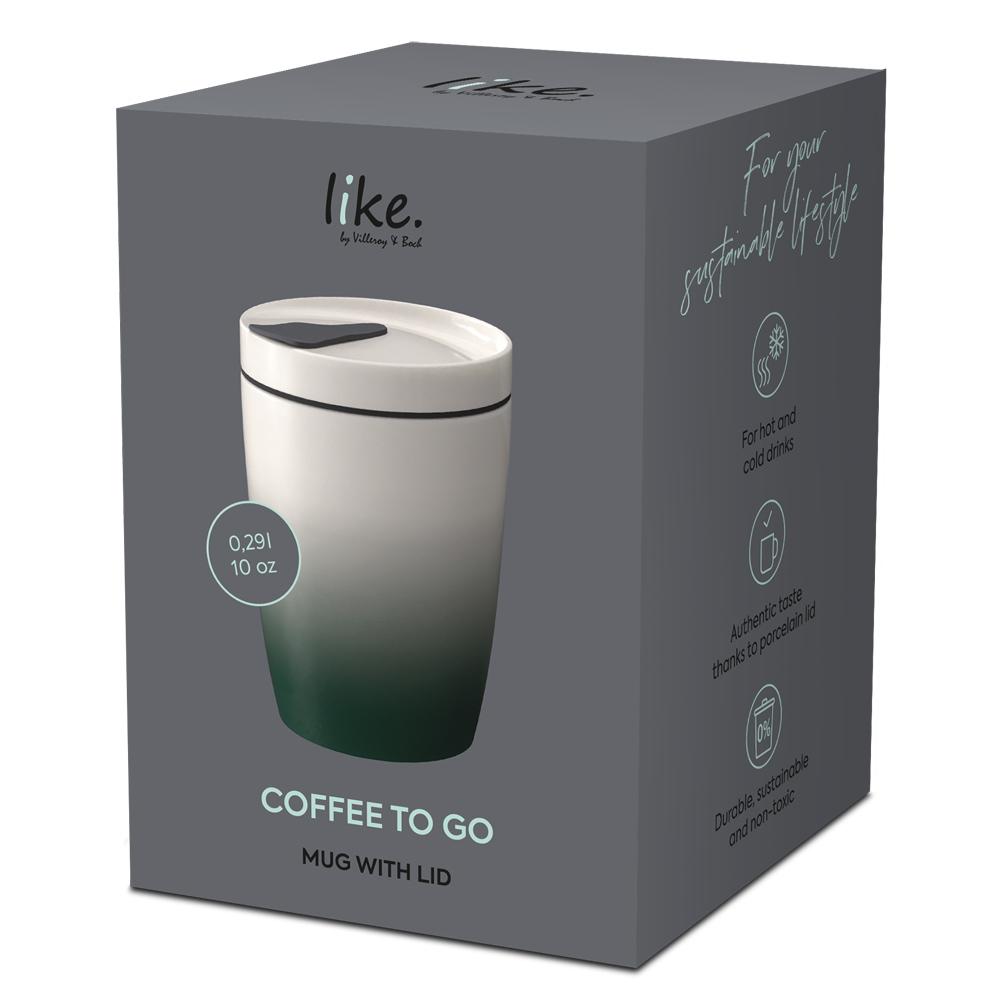 Like by Villeroy & Boch Coffee To Go Small Green 290ml Porcelain Mug BOXED 10-4868-9350