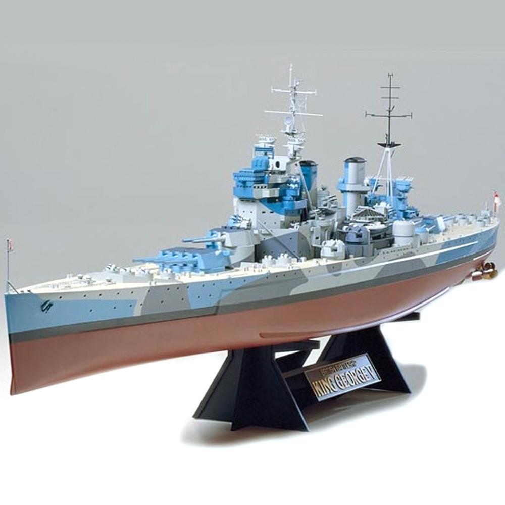 View 2 Tamiya British Battleship King George V Model Kit Scale 1:350 78010
