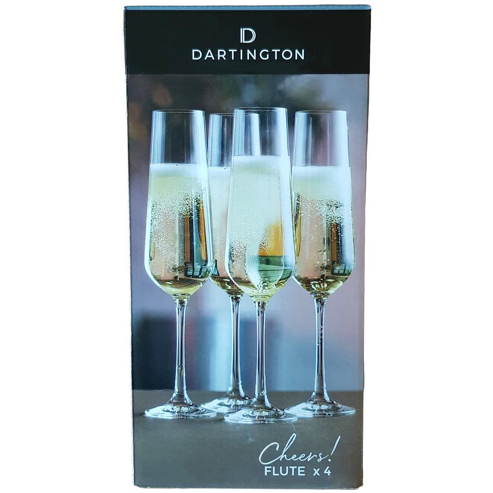 Dartington CHEERS! Champagne FLUTES Set of 4 ST3286/4/4PK
