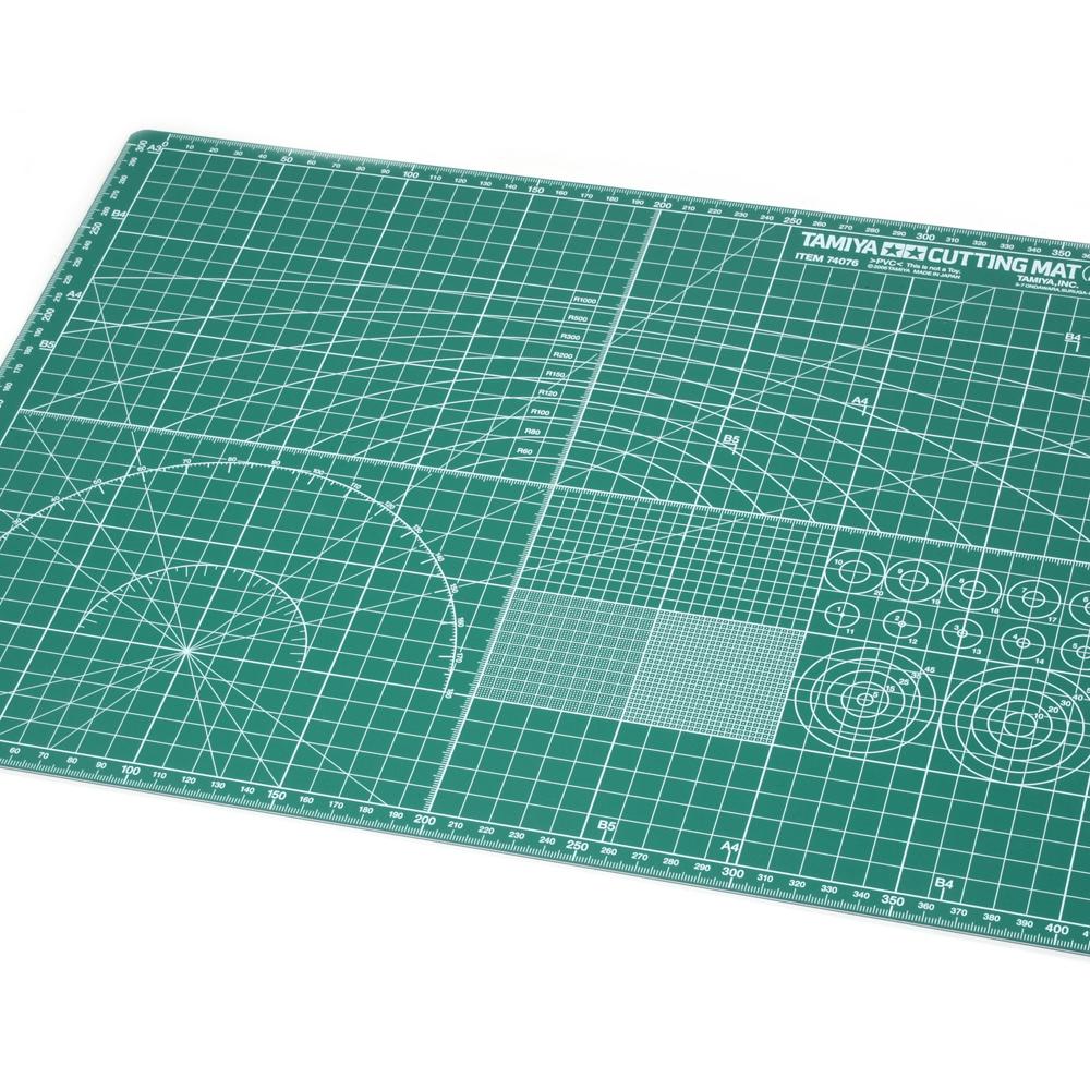 View 2 Tamiya Model Builders Cutting Mat A3 Size Colour Green 74076