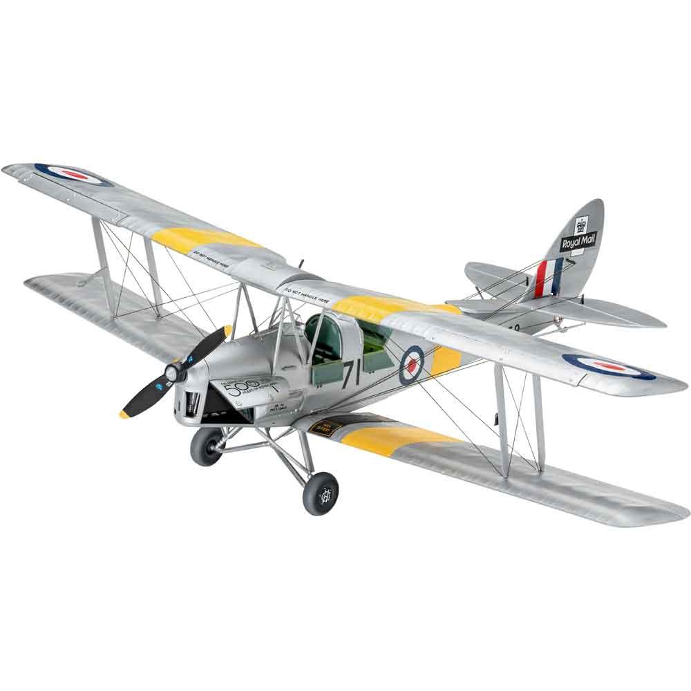 View 2 Revell D.H. 82A Tiger Moth Aircraft Model Kit Scale 1:32 03827