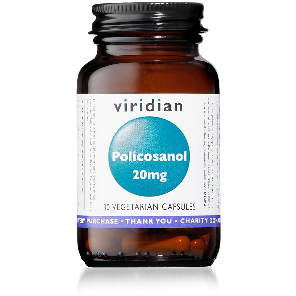 Viridian Policosanol 20mg Rice Bran Extract 30 Capsules 0378