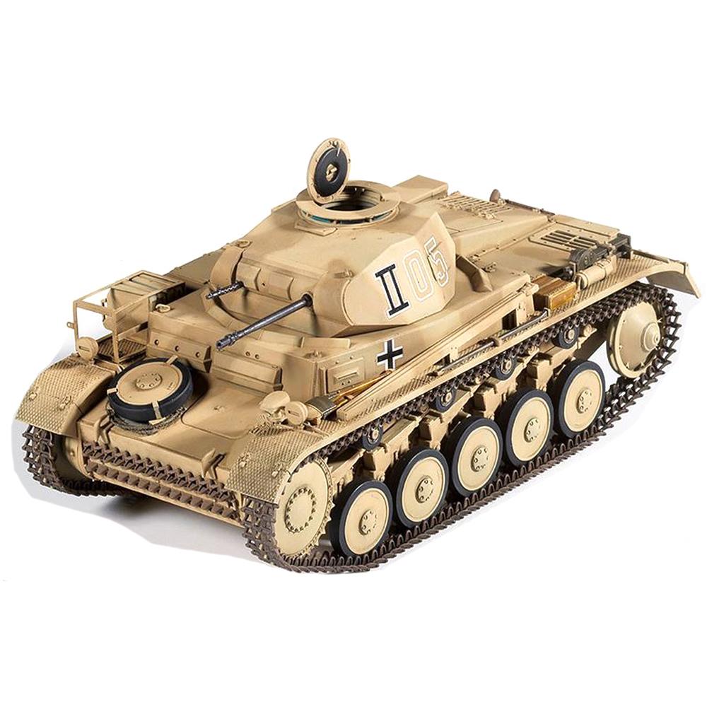View 3 Academy German Panzer II Ausf.F "North Africa" Tank Model Kit Scale 1/35 13535