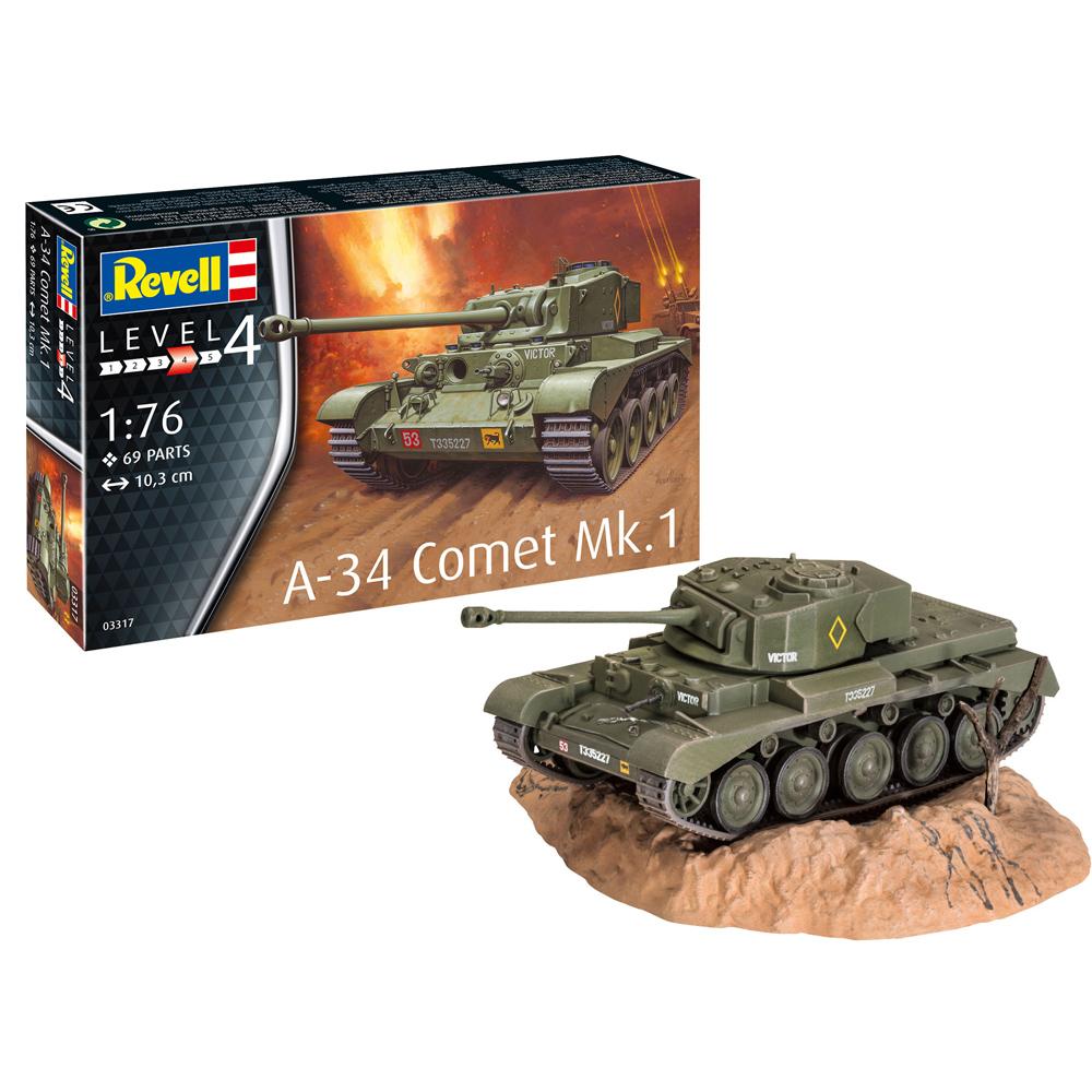 View 2 Revell A-34 Comet Mk.1 Tank Plastic Model Kit Scale 1/76 03317