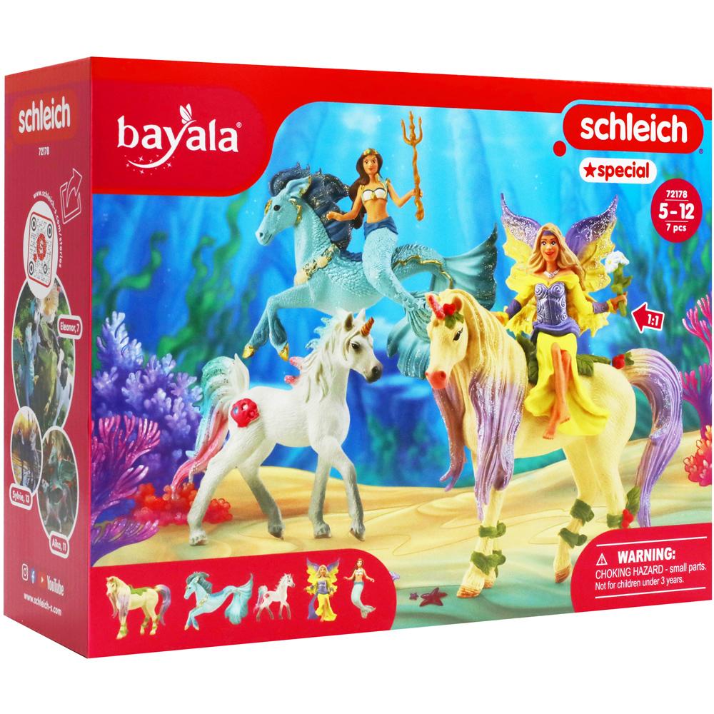 Schleich Bayala Starter Set with Fantasy Animal Figures Elves & Mermaids Age 5+ 72178