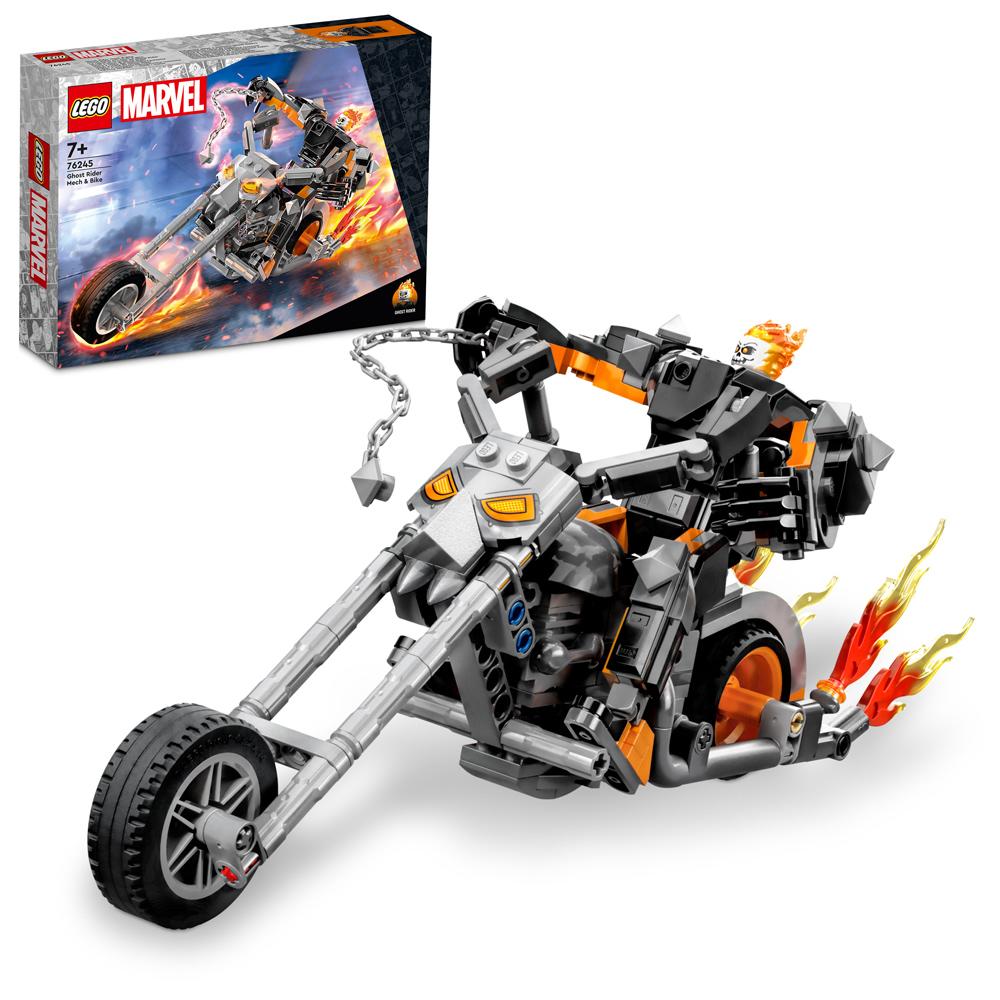 View 3 LEGO Marvel Ghost Rider Mech & Bike Super Hero Building Set Toy for Ages 7+ 76245
