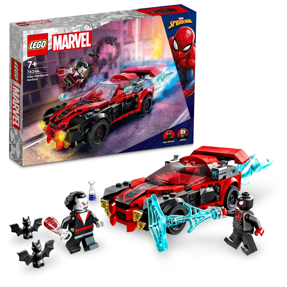 View 3 LEGO Marvel Miles Morales vs. Morbius Super Heroes Building Set Toy 220 Piece 76244