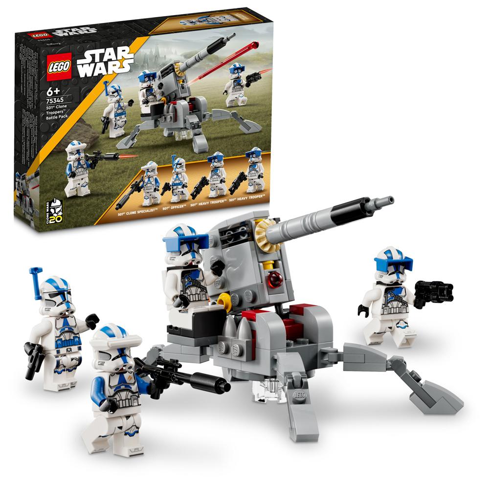 View 3 LEGO Star Wars 501st Clone Troopers Battle Pack Building Toy with 3 Figures 75345