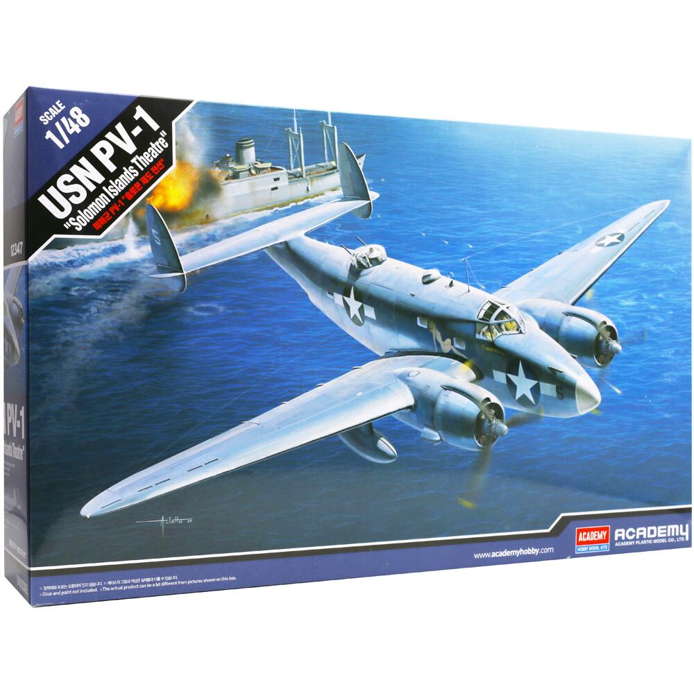 Academy USN PV-1 Solomon Islands Theatre Military Aircraft Model Kit Scale 1:48 12347