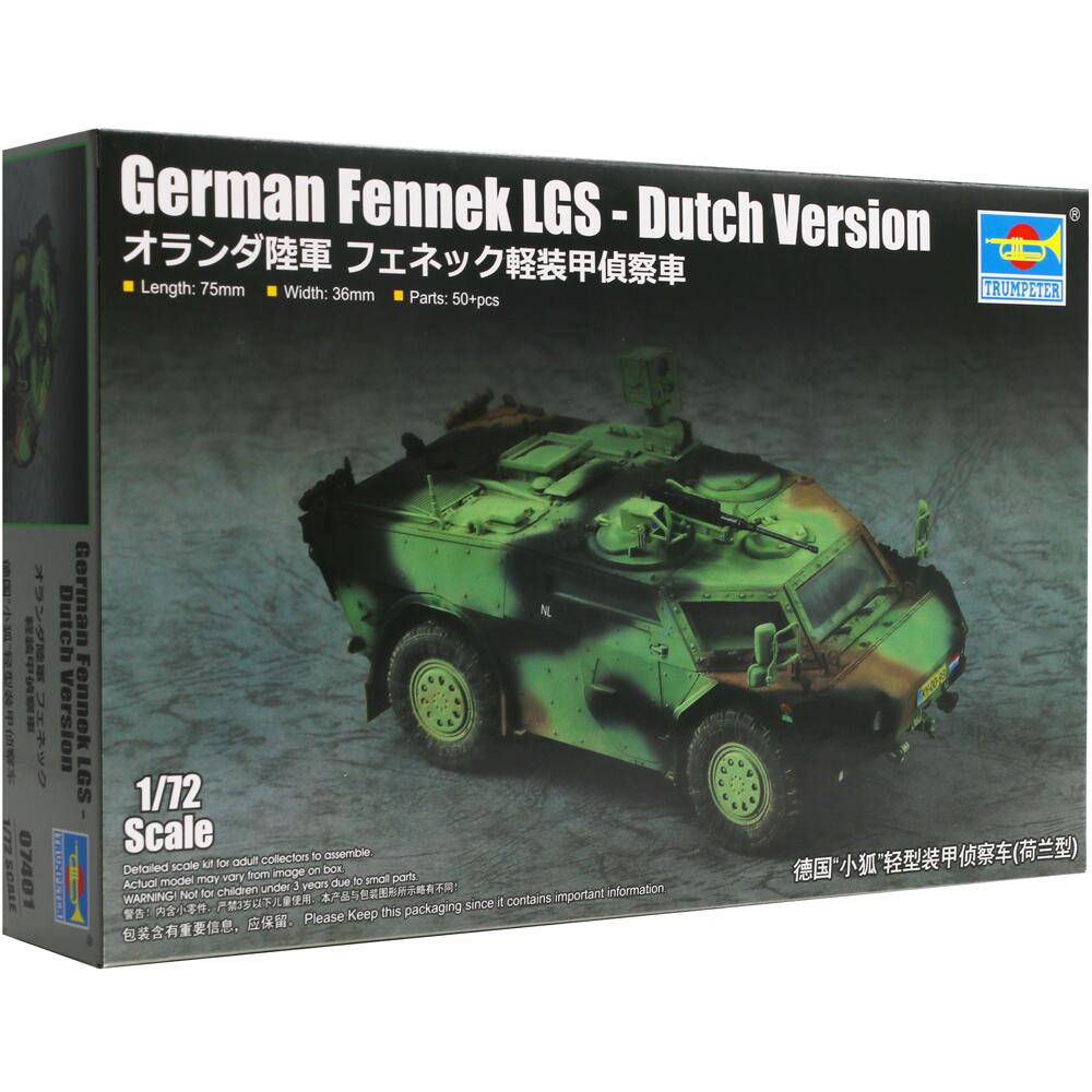 Trumpeter German Fennek LGS Dutch Version Military Model Kit Scale 1:72 07401