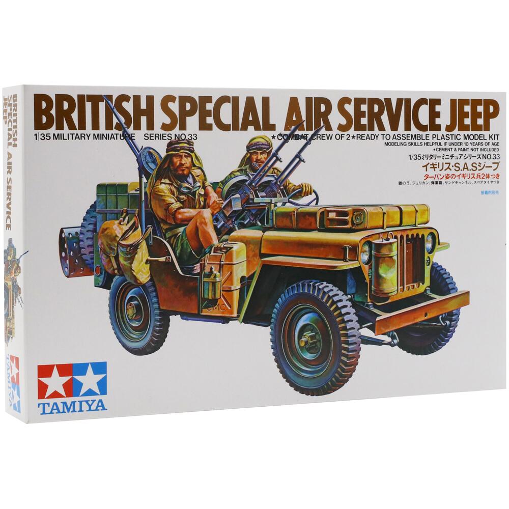 Tamiya British Special Air Service SAS Jeep Model Kit Scale 1:35 35033