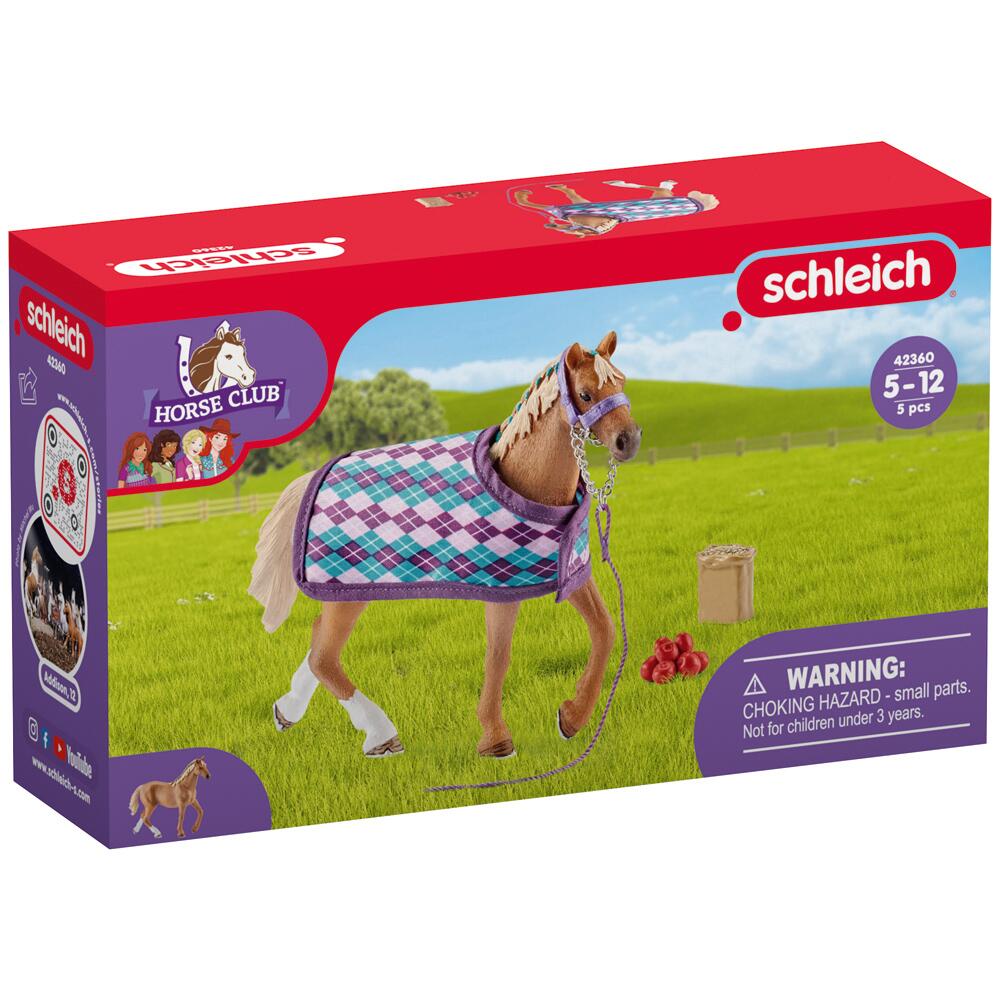 Schleich Horse Club English Thoroughbred with Blanket 42360