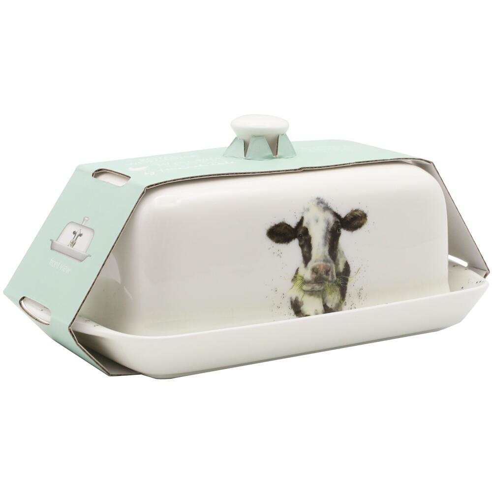 Royal Worcester Wrendale Designs Cows Covered Butter Dish Fine Bone China