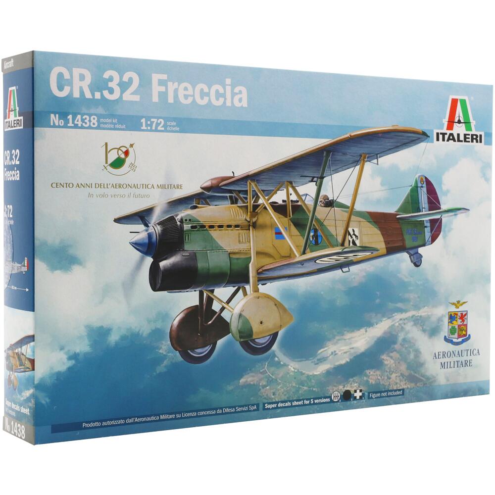 Italeri FIAT CR.32 Freccia Plane Italian Military Aircraft Model Kit Scale 1:72 1438