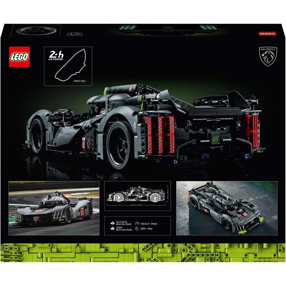 LEGO Technic PEUGEOT 9X8 24H Le Mans Hybrid Hypercar Building Set