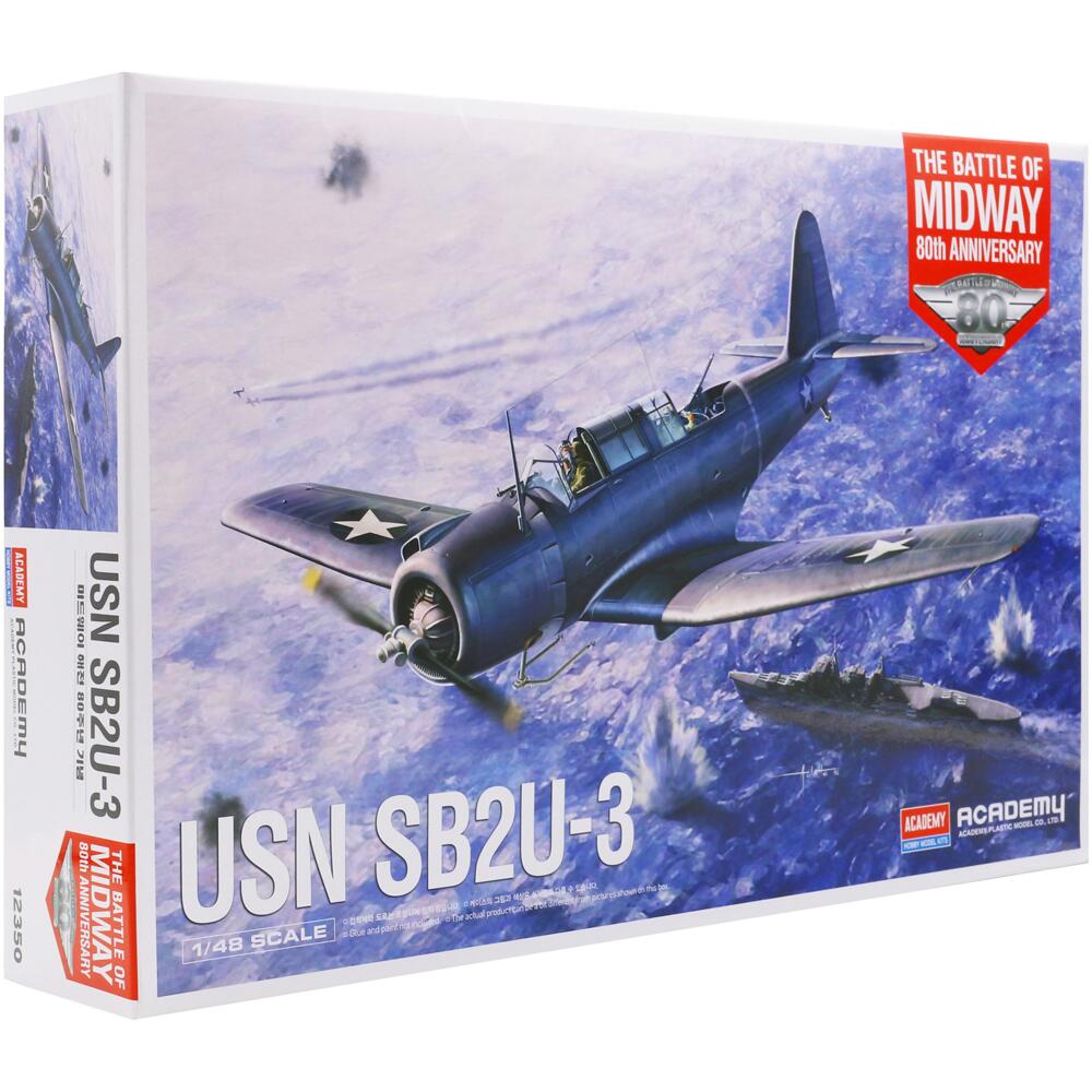 Academy USN SB2U-3 USAF Battle of Midway 80th Anniversary Military Aircraft Model Kit Scale 1:48 12350