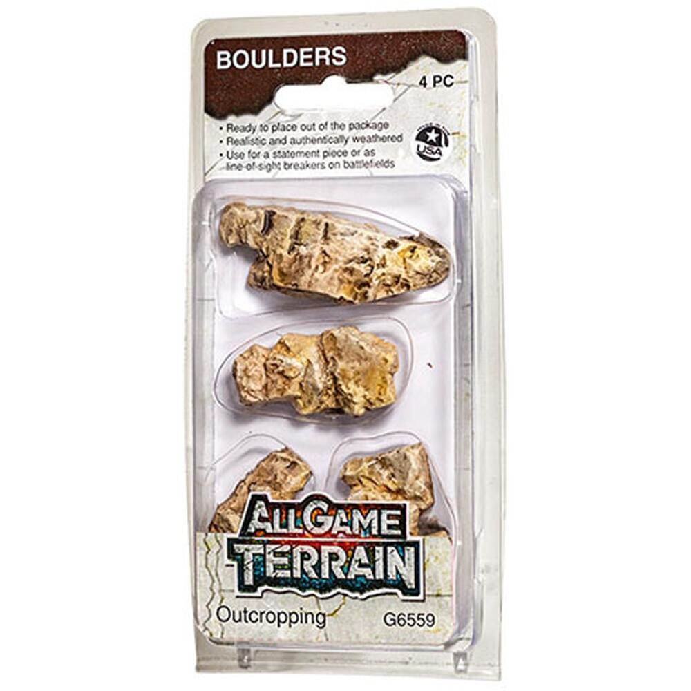 All Game Terrain Boulders Outcropping Wargaming Scenery 4 Pieces G6559