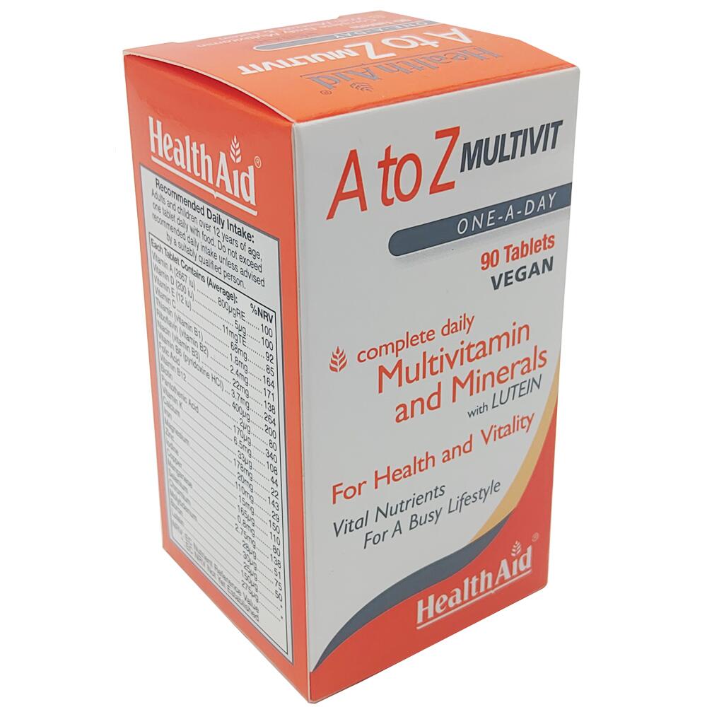 HealthAid Multi Vitamins & Minerals A to Z 90 TABLETS H01901