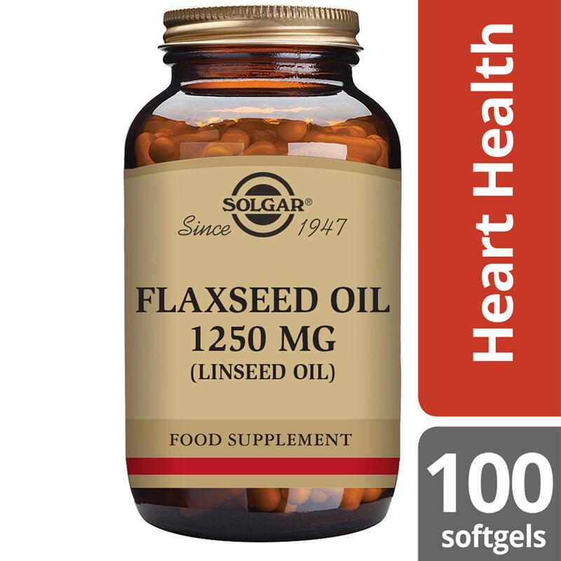 Solgar Cold Pressed Flaxseed Oil 1250mg 100 SOFTGELS SOLE1070