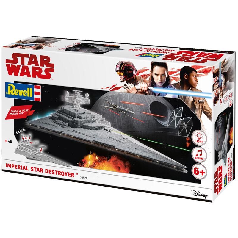 Revell Star Wars Build & Play Imperial Star Destroyer Model Kit Scale 1:4000 06749