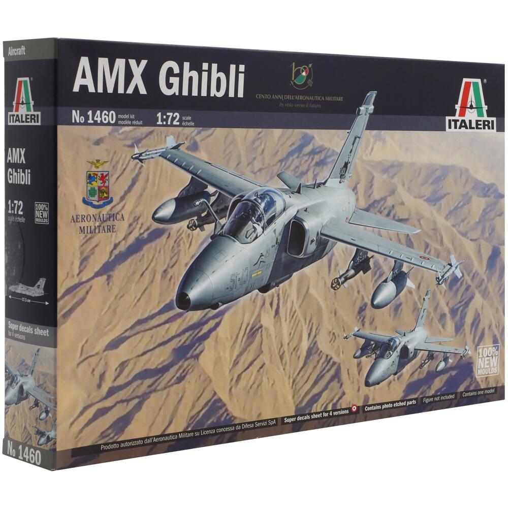 Italeri AMX Ghibli Ground Attack Military Aircraft Model Kit 1460 Scale 1:72