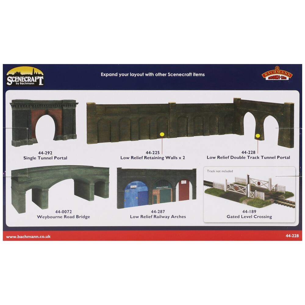 Scenecraft Low Relief Double Track Tunnel Portal Model Railway 00 Gauge