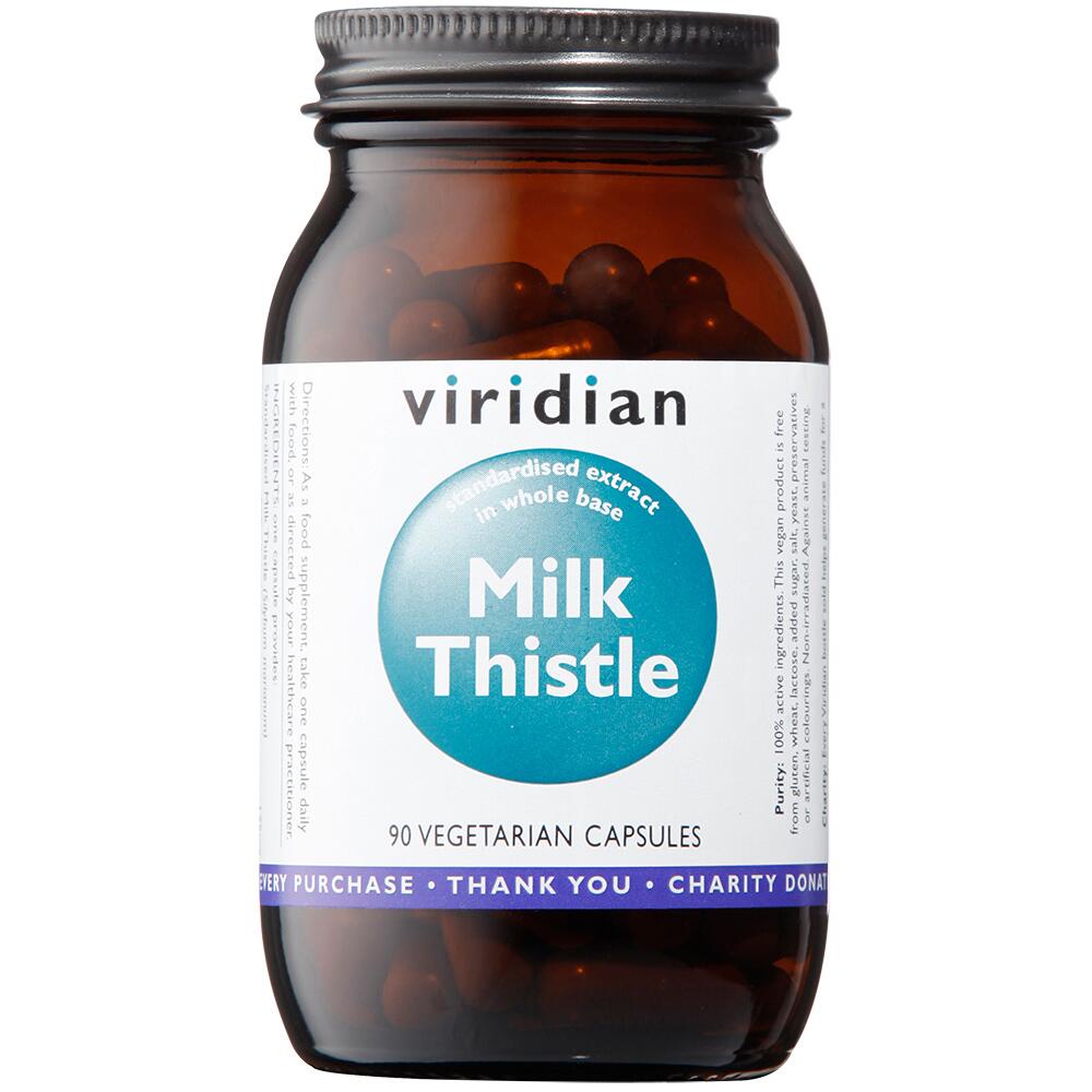 Viridian Milk Thistle Standardised Extract 90 Capsules Vegan Gluten Free 842