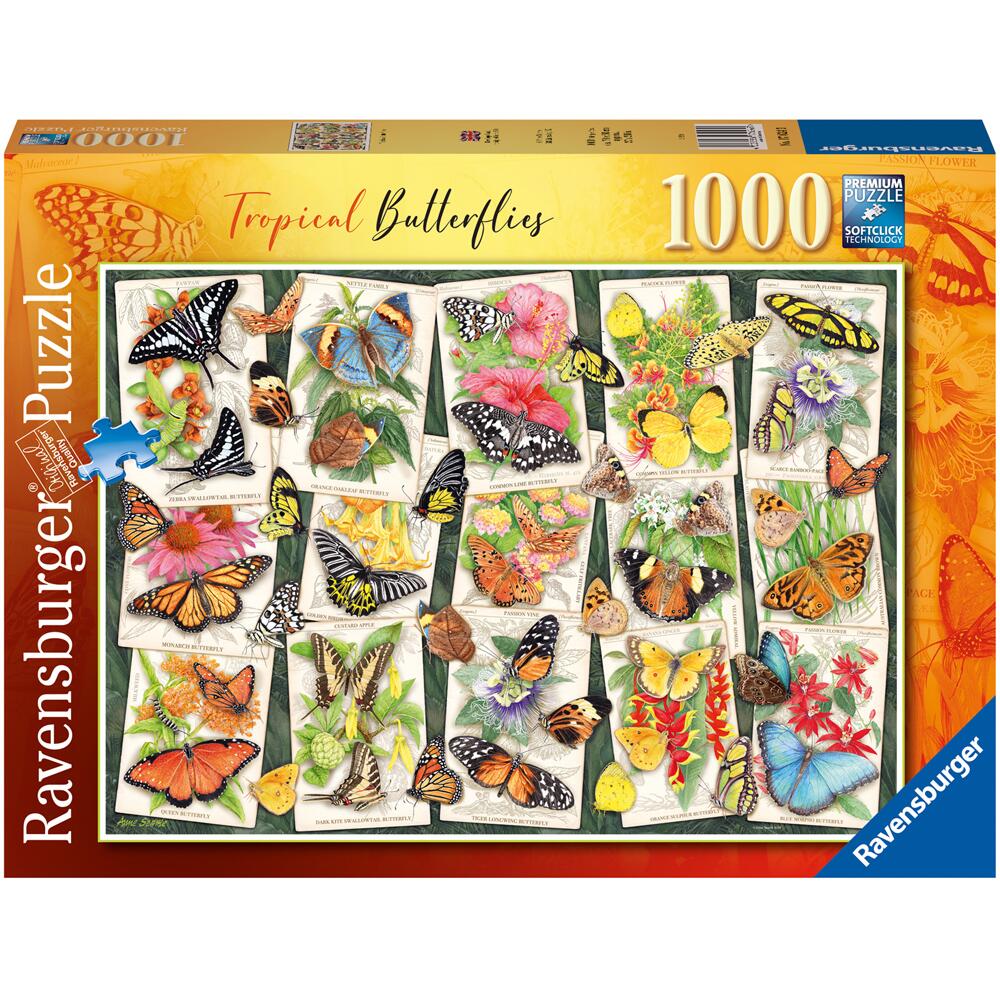 Ravensburger Tropical Butterflies 1000 Piece Jigsaw Puzzle 17624