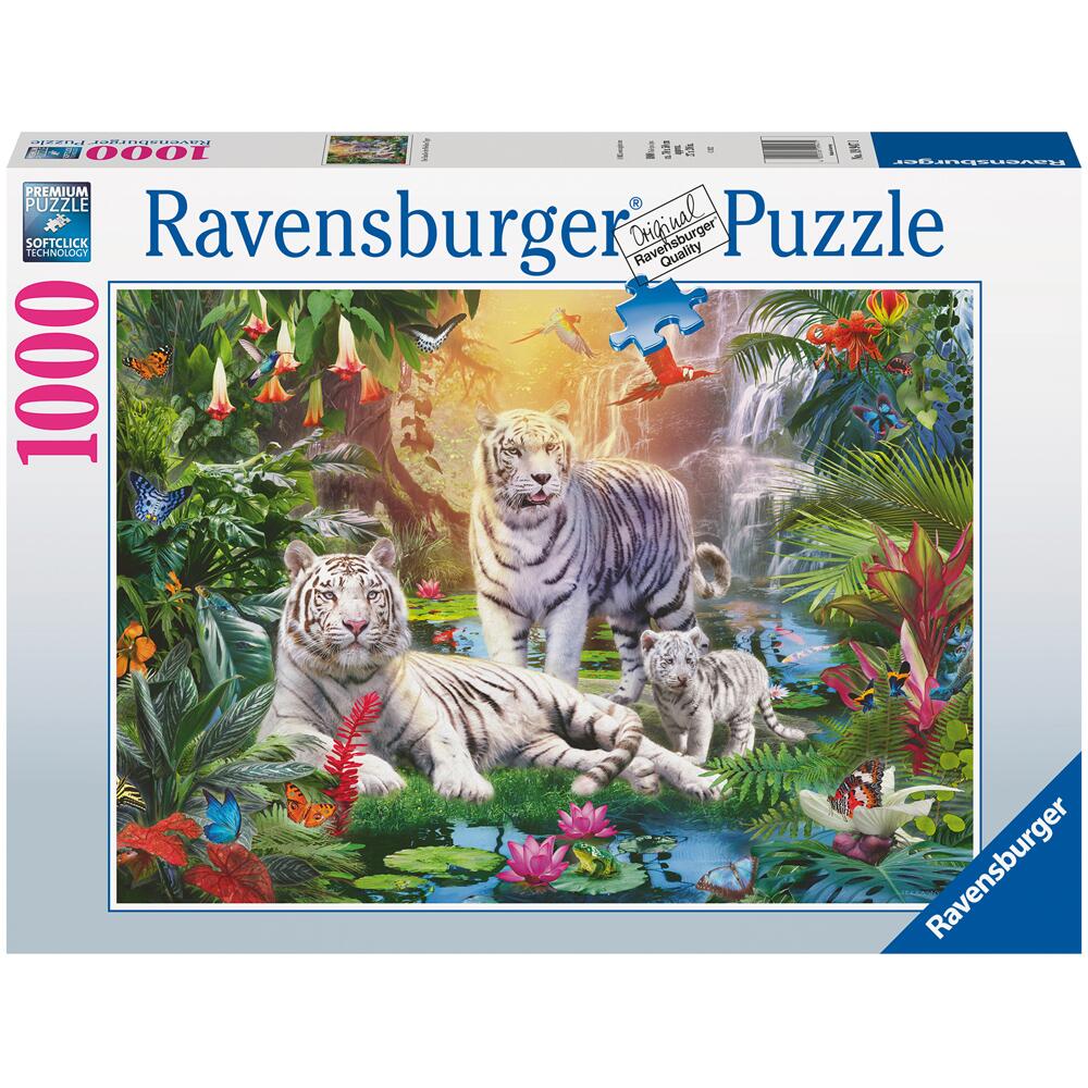 Ravensburger White Tiger Family 1000 Piece Jigsaw Puzzle 19947