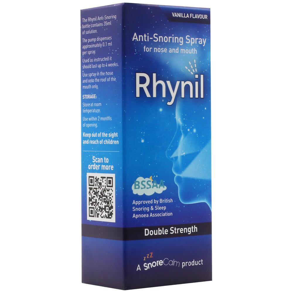 Rhynil Anti-Snoring Spray Vanilla Flavour 35ml - DOUBLE STRENGTH RHYNILDS35ML