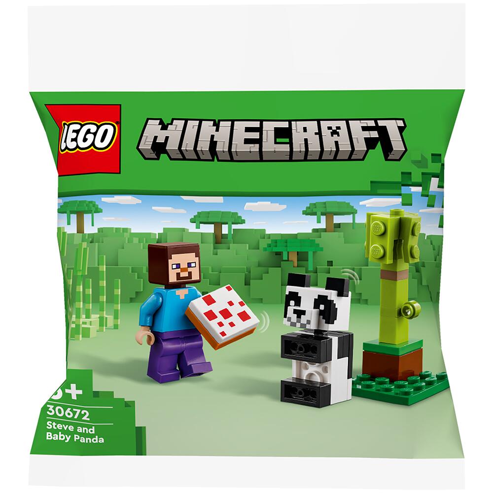 LEGO Minecraft Steve and Baby Panda Building Set 30672