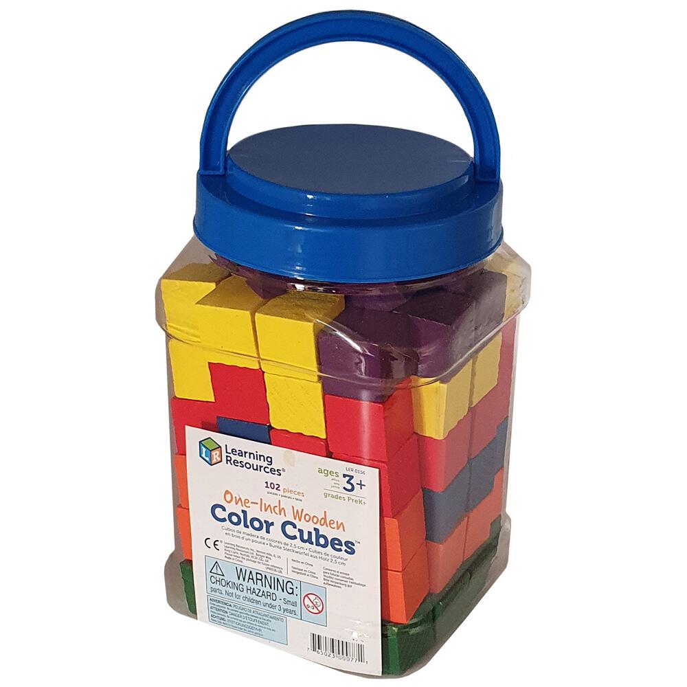 Learning Resources 2.5cm Wooden Colour Cubes Set of 102 LER0136
