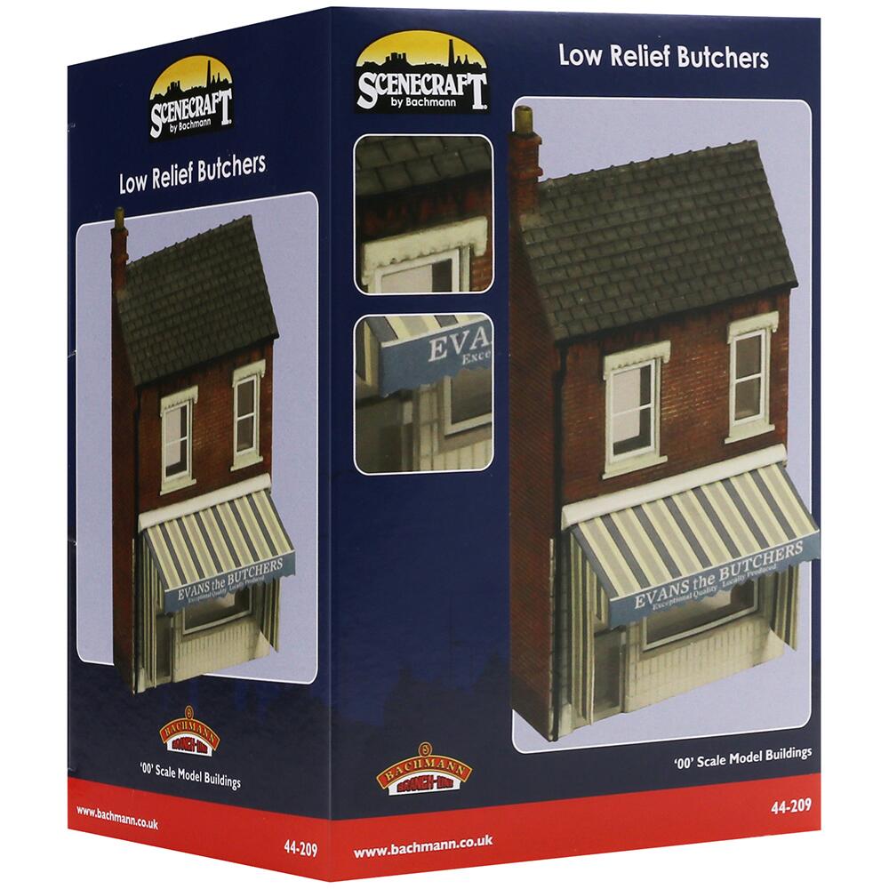 Scenecraft Low Relief Butcher's Shop Model Railway Building OO Gauge