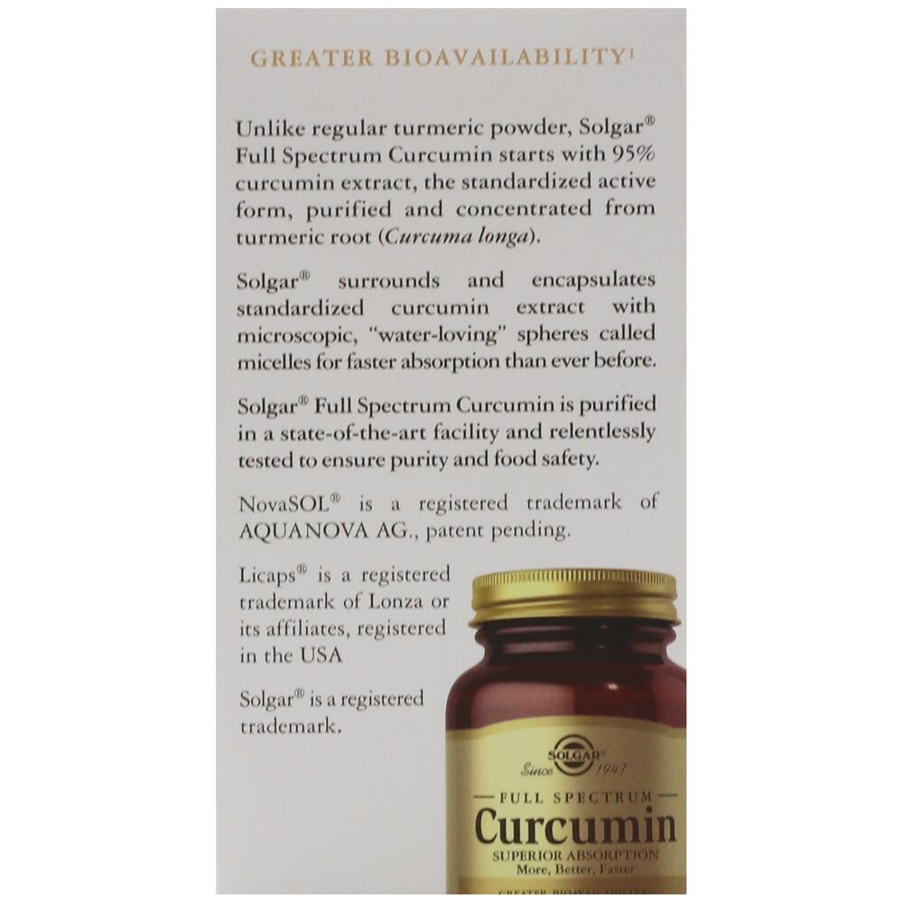 Solgar Full Spectrum Curcumin 90 Softgels