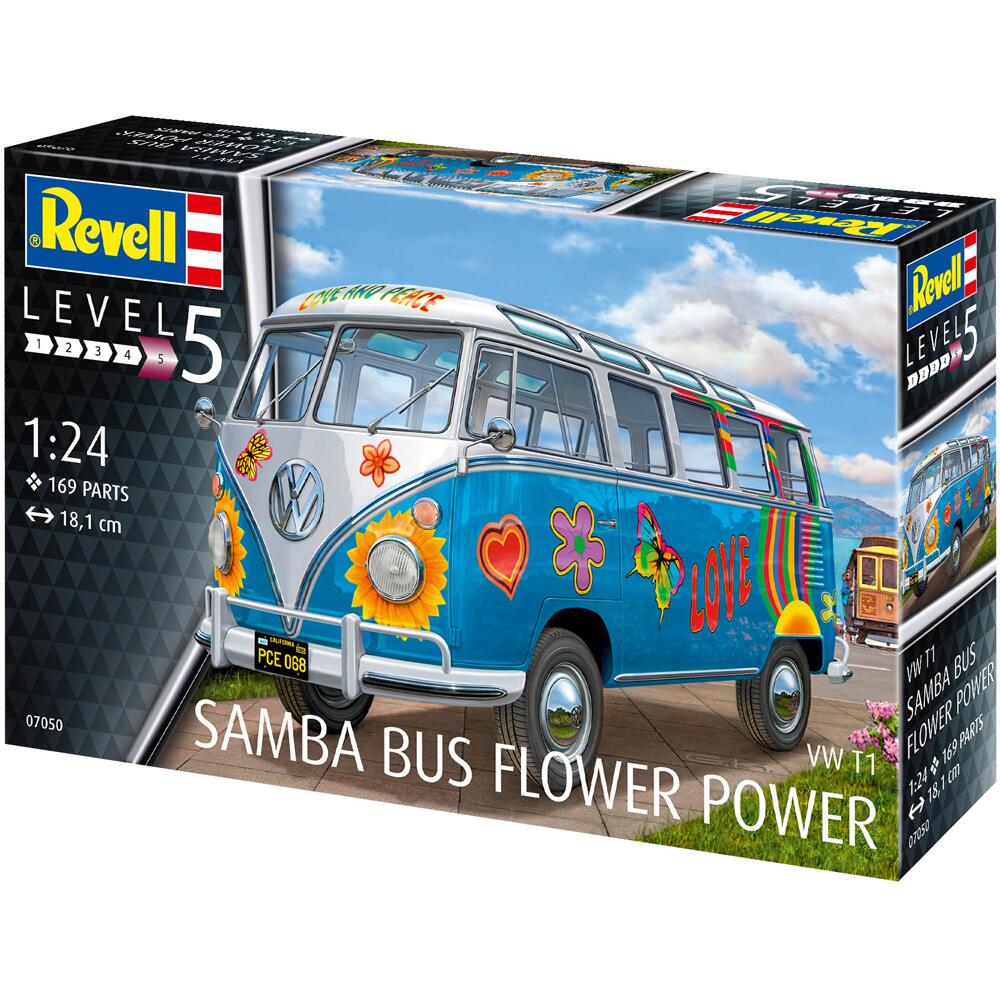 Revell Volkswagen T1 Samba Bus Flower Power Model Kit 07050 Scale 1/24